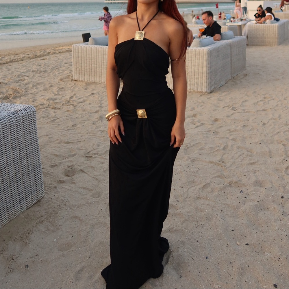 Meshki quincy halter dress